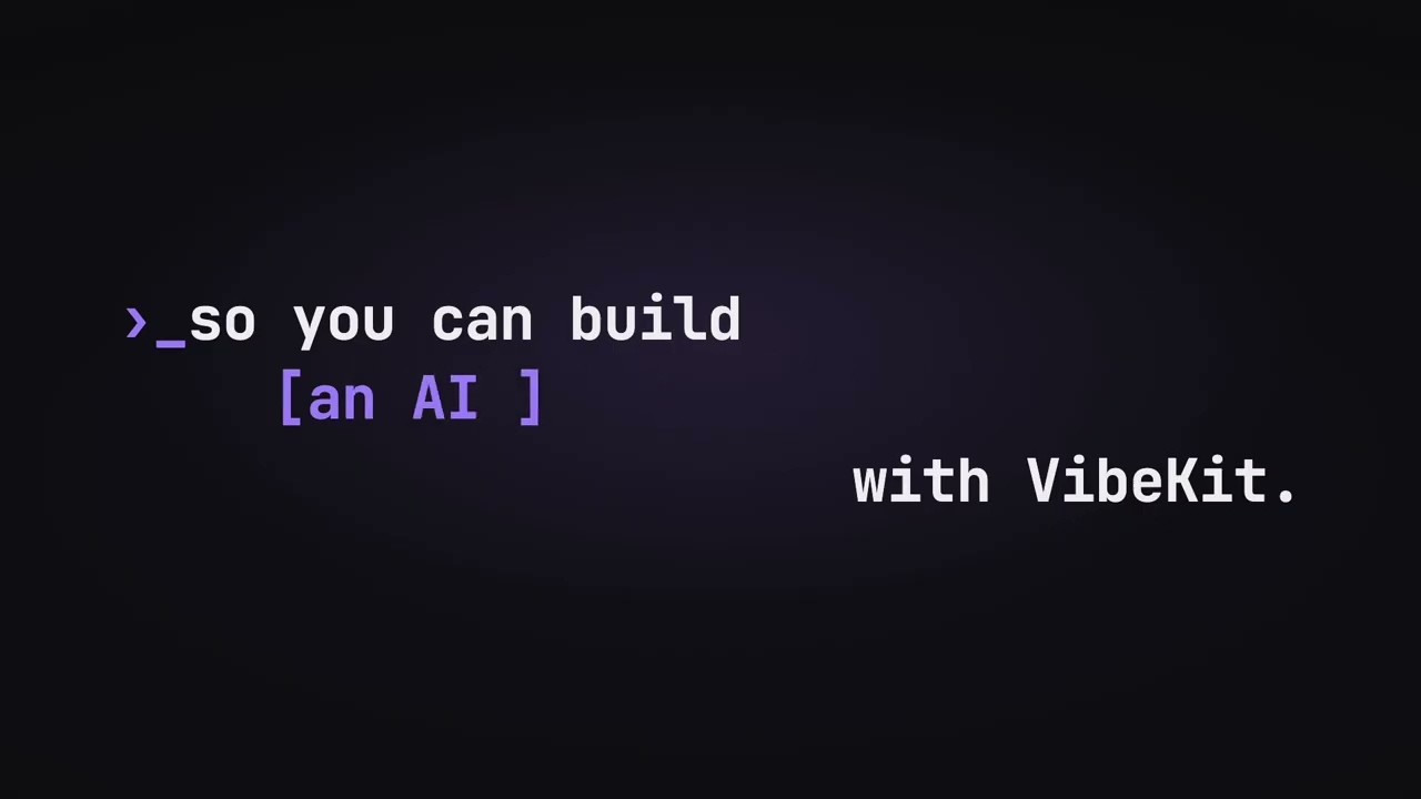 Video preview: build an AI with VibeKit.